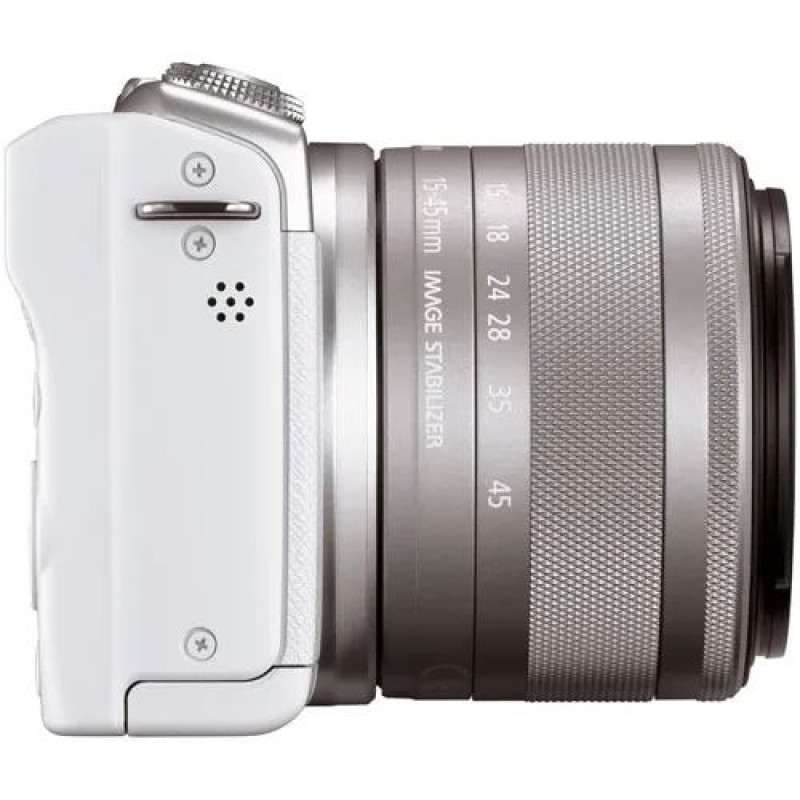 CANON EOS M200 Mirrorless Camera (White) with EF-M 15-45mm f/3.5-6.3 IS STM Lens (Silver) CANON EOS M200 Mirrorless Camera (White) with EF-M 15-45mm f/3.5-6.3 IS STM Lens (Silver)