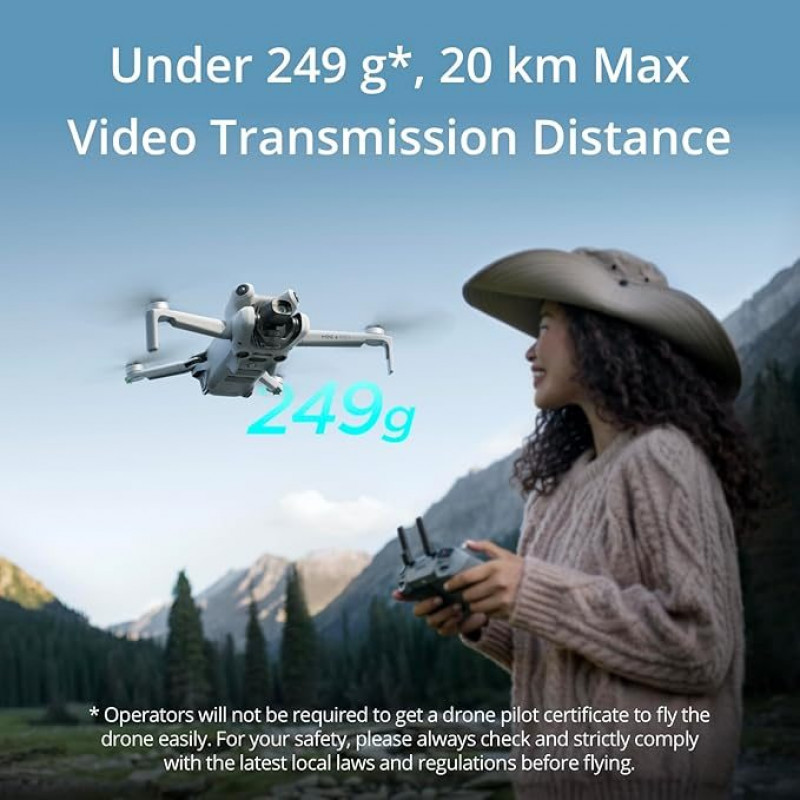 DJI Mini 4 Pro (DJI RC 2), Folding Mini-Drone with 4K HDR Video Camera for Adults